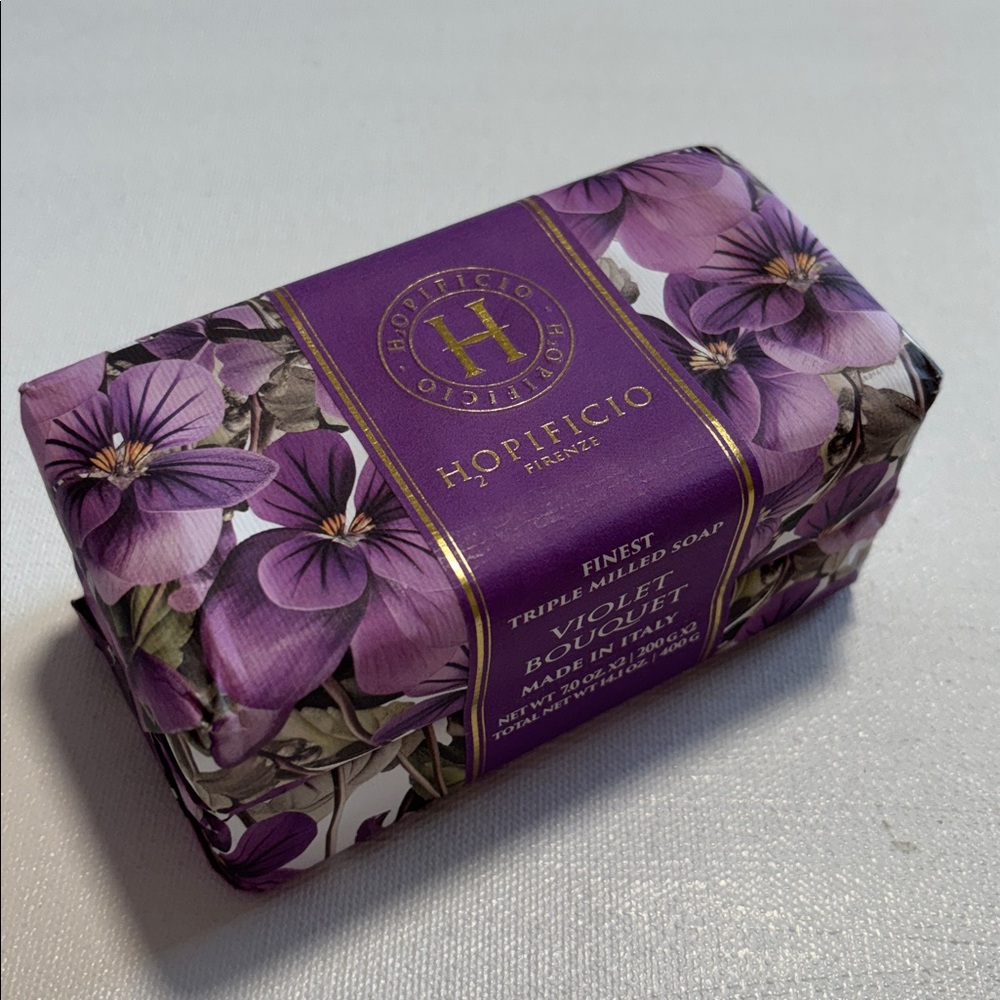 New Hopificio Violet Bouquet Triple Milled Gift Soap Set